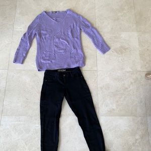 Lavender dot sweater
